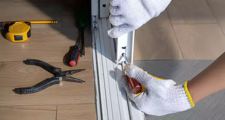 Backyard Sliding Door Track Repair in Castro Valley, CA